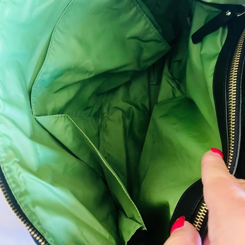 kate spade black nylon diaper bag